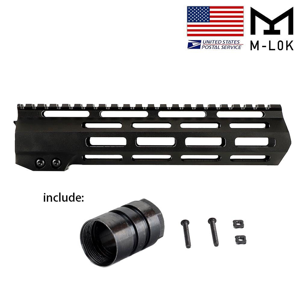VEXTAC® AR-15 Ultra Slim Free Float M-Lok Handguard with Steel Barrel Nut 4" 7" 9" 10" 12" 13" 15" 17"