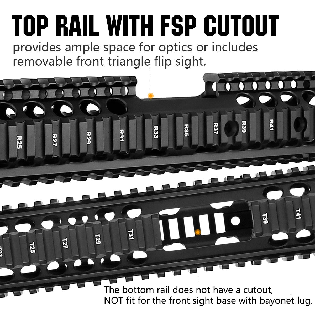 MK18 Handguard Free Float Quad Rail Two-pieces Design AR15 - Black, Coyote Tan, Desert Tan Color