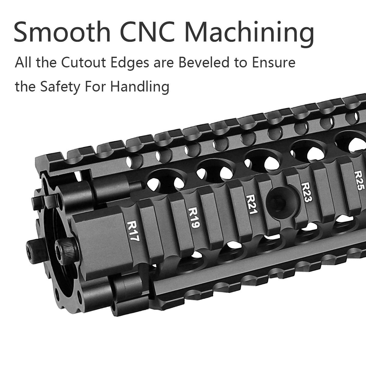 MK18 Handguard Free Float Quad Rail Two-pieces Design AR15 - Black, Coyote Tan, Desert Tan Color