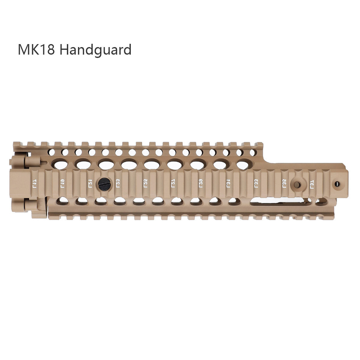 MK18 Handguard Free Float Quad Rail Two-pieces Design AR15 - Black, Coyote Tan, Desert Tan Color